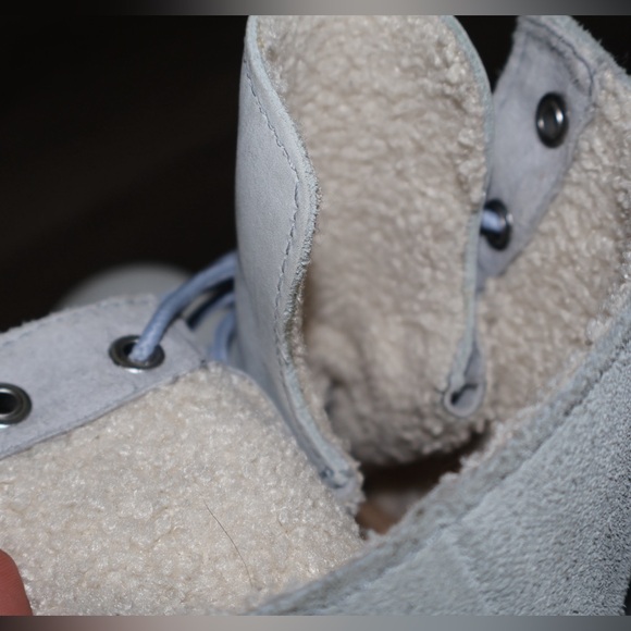 Timberland Women’s Size 7 light blue WP Fleece Fold Down Nubuck Boots AJ-327 - Picture 9 of 10